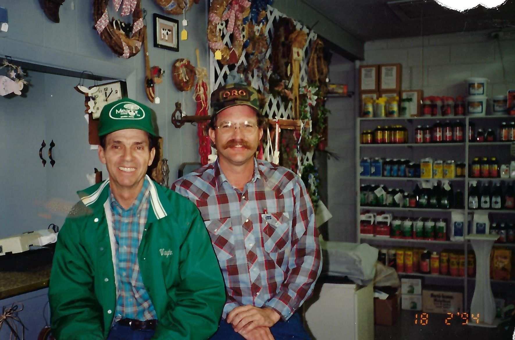 Vaughn in the nursery shop in the 80s
