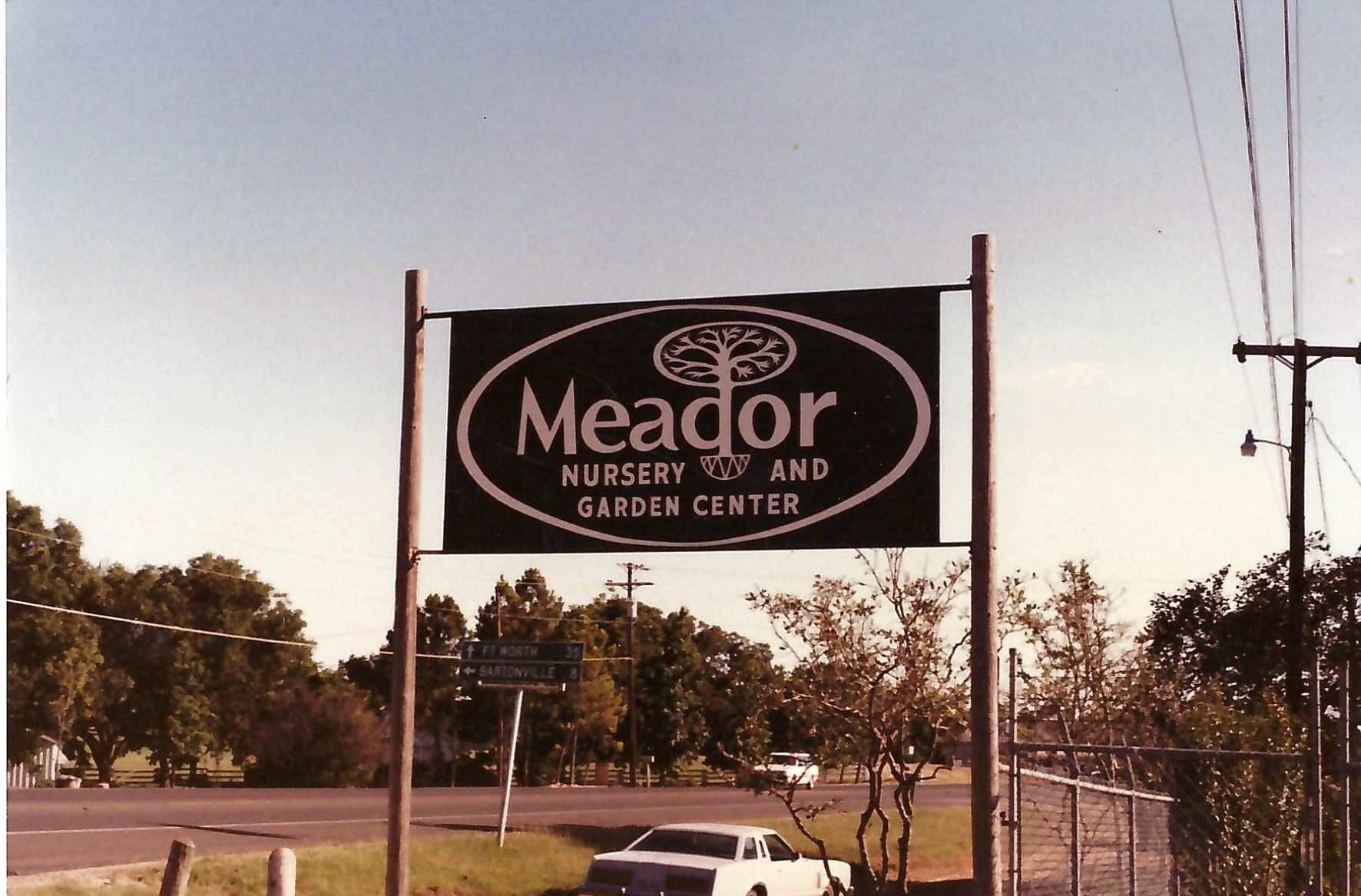 Meador Nursery Sign looking South 80s